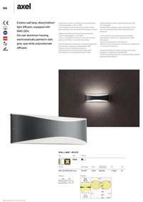 Redo 90126 - LED vonkajšie nástenné svietidlo AXEL LED/7W/230V 3000 IP65 antracit