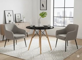 Jedálenský stôl SETTLE čierny FAT1187