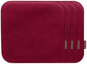 Magma Podložka na sedenie Avaro, 4 kusy (hranatý tvar, vínová)  (100247989)