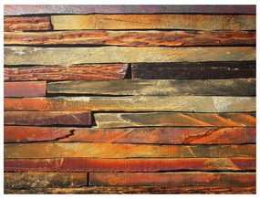 Obraz na hliníkovej doske Drevená stena