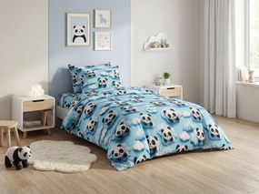 Obliečky z mikrovlákna SKY PANDA modré Rozmer obliečky: 70 x 80 cm | 140 x 200 cm