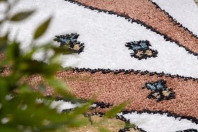 Dywany Łuszczów, Detský kusový koberec Fun Honey with Bear cream, 80x150, hnedá, detská izba