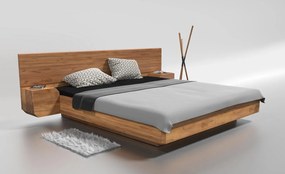 Dvojlôžková posteľ z prírodného dreva Mutombo 120x200, dub prírodný
