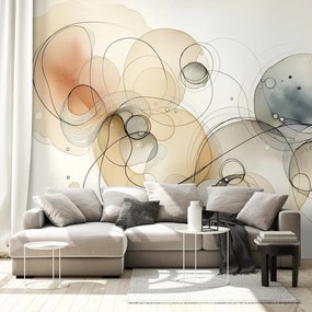 Tapeta abstraktné akvarelové kruhy