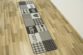 Protišmykový kuchynský koberec / behúň Flex 19053/08 tmavosivý