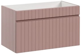 Závesná skrinka pod umývadlo Iconic 80 cm ružová