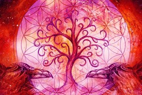 Obraz magický strom života v pastelovom prevedení Varianta: 120x80
