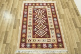 Obojstranný koberec / behúň Kilim bordový 2