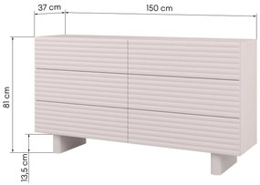 Komoda LUMO 150 cm kašmír