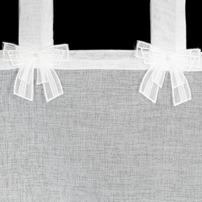 KRÁTKA ZÁCLONA NA PÚTKACH ALEXANDRA 150X30 CM BIELA