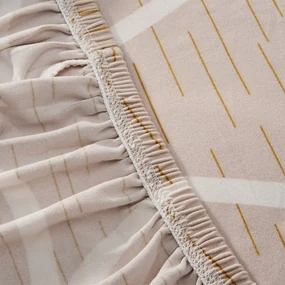 4Home Napínací poťah na stoličku Abstract béžová, 45-50 cm, súprava 2 ks