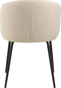 CLARA Béžová (látka Monza 24)/čierne nohy – MODERNÁ ČALÚNENÁ  KRESLOVÁ STOLIČKA DO OBÝVAČKY/JEDÁLNE/KANCELÁRIE LOFT
