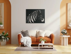 drevko Drevený obraz na stenu Zebra Rozmer obrazu: 32,5 x 43,5 cm, Farba dekorácie: Čierna