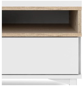 Biely TV stolík 156x48x48 cm Roomers – Tvilum