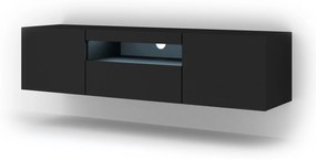 TV stolík/skrinka Aurora (čierny mat) (LED). Vlastná spoľahlivá doprava až k Vám domov. 1057694