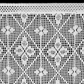 KRÁTKA ZÁCLONA NA PÁSKE MARTHA 150X30 CM BIELA