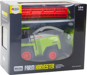 LEAN Toys Poľnohospodársky kombajn s žacím ústrojím na obilie, diaľkovo ovládaný RC 2,4 GHz