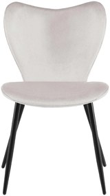 Jedálenská stolička Maika zamat - sivá