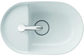 DURAVIT Luv oválna umývadlová misa s otvorom na boku, obojstranné, bez prepadu, 420 x 270 mm, biela/šedá matná, 0381422300
