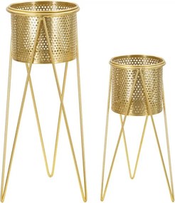 Sada 2 ks stojanů na květiny Glat zlatá