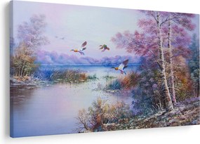 Obraz - Prichádza jeseň, olejomaľba (90x60 cm)