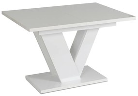 JAKS Jedálenský stôl Clark 120 cm biely gloss glamour