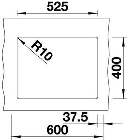 BLANCO SUBLINE 340/160 U InFino SILGRANIT sivá skala bez tiahla drez vľavo 523549