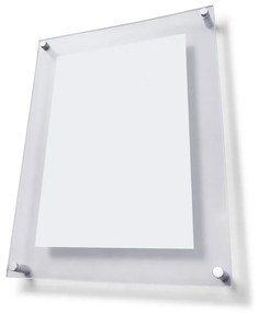 Plexi tabuľa A2 s ozdobnými skrutkami, číra