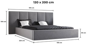 PROXIMA.store - Minimalistická čalúnená posteľ VIOLA ROZMER: 160 x 200 cm, TYP ROŠTU: DREVENÝ ROŠT