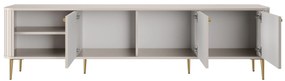 TV stolík Vespera 3D 187 cm - kašmírová / zlaté nožičky