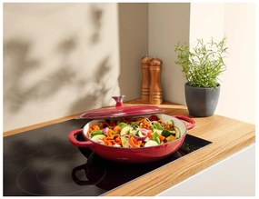 Silvercrest®  Liatinová servírovacia panvica, Ø 30 cm (červená)  (100393085)