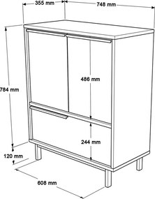 Skrinka na topánky One Walnut