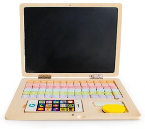 Drevená magnetická tabuľa - notebook
