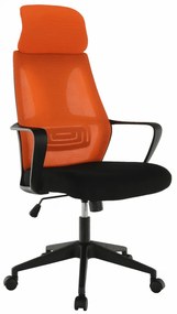 Kondela Kancelárske kreslo, čierna/oranžová, TAXIS