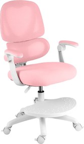 Detská otočná stolička Neoseat JUNI 023 — látka, prateľný poťah, ružová