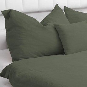 Biante Detské mušelínové posteľné obliečky do postieľky Nature MSN-076 Zelená khaki Do postieľky 90x140 a 40x60 cm