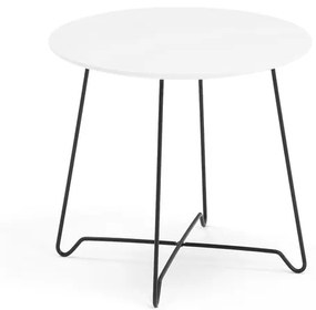 Kaviarenský stolík IRIS, výška 460 mm, čierna / biela