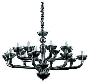 Ideal Lux - Luster na reťazi CASANOVA 16xE14/40W/230V pr. 120 cm šedá