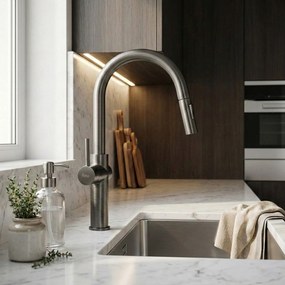 Rea Fresh High, kuchynská batéria vysoká s výsuvným výtokom, grafitová, REA-B7202