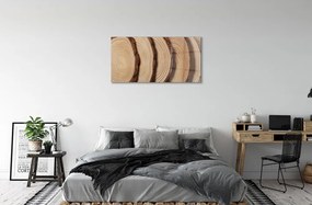 Obraz na skle plátky obilia dreva 140x70 cm