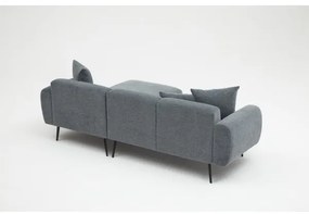 Rohová sedacia súprava do tvaru L PISA, sivá, pravé prevedenie