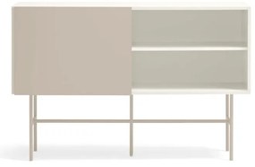 Béžovo-krémová nízka komoda s posuvnými dverami 140x91 cm Nube – Teulat