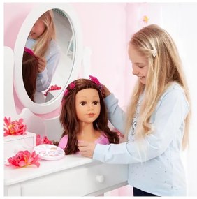 Bayer Design Hlava bábiky Charlene Super Model na česanie a líčenie (hnedá)  (100396275)