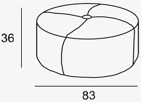 Veľký okrúhly taburet ROUND, fialová (viky 19)
