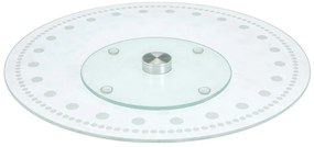 Sklenený otočný servírovací podnos Brody, (fi) 30 cm