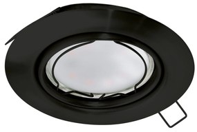 EGLO LED zápustné bodové svetlo PENETO, 1x4, 6W, teplá biela, 9cm, okrúhle, čierne