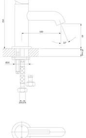 OMNIRES Y1210CR - Umývadlová batéria Y 14,2 cm lesklý chróm