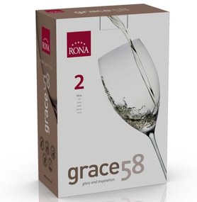 Rona Poháre na víno GRACE 580 ml, 2 ks