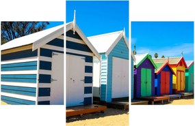 Obraz - Pláž Brighton, Melbourne, Austrália (90x60 cm)
