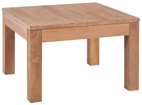 Konferenčný stolík z teakového dreva prírodný vrch 60x60x40 cm